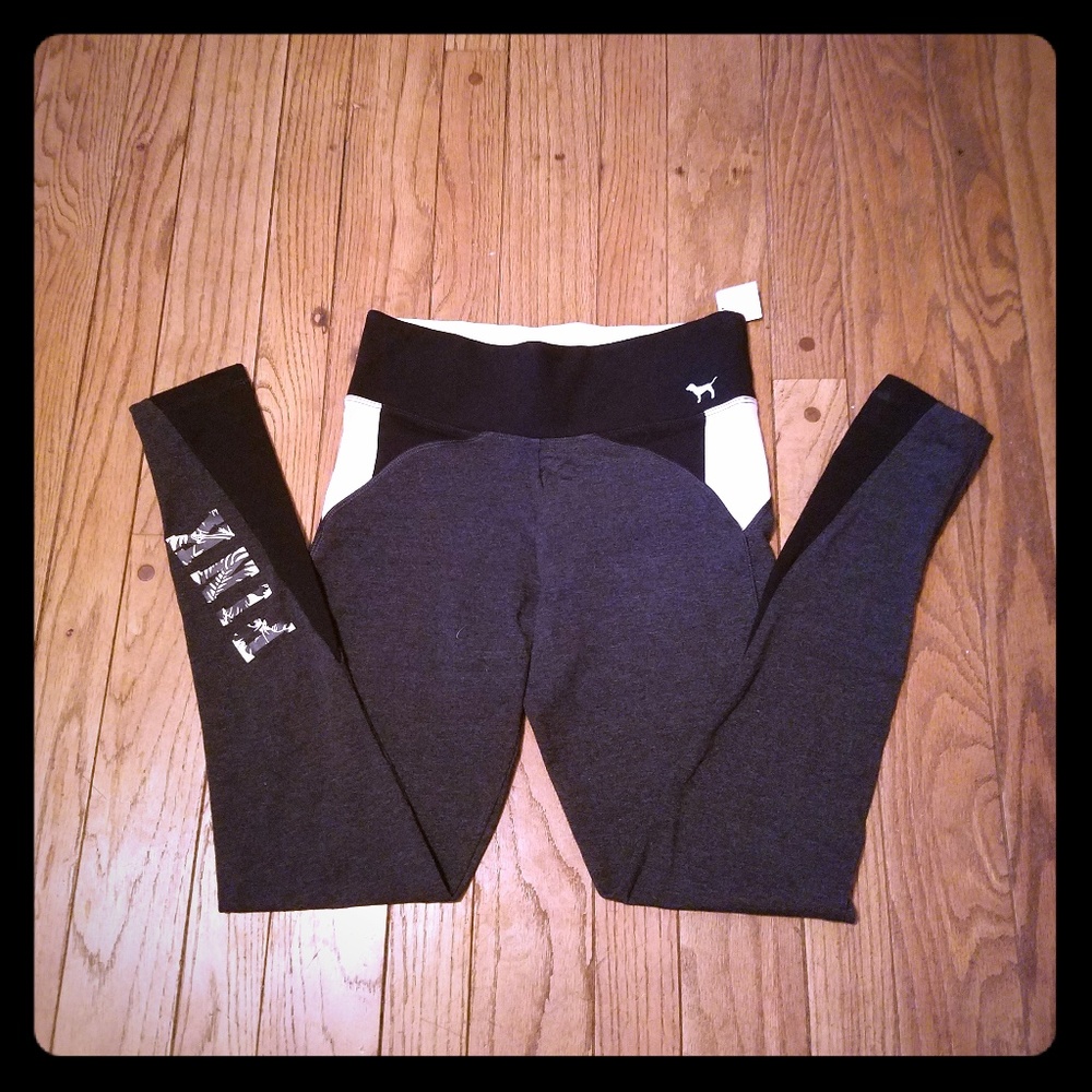 NEW! VS PINK RARE Gray Yoga Leggings XS